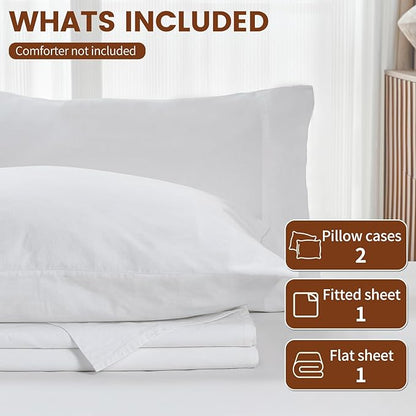 100% Linen Sheets King Size, Breathable & Durable 4-Piece Bed Flax Sheet Set - Image 6