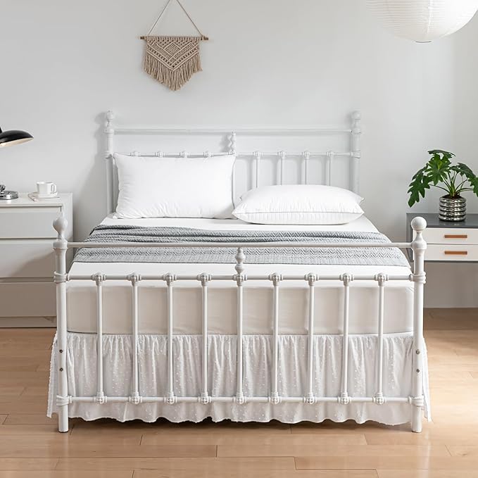 Tufted Dot Bed Skirt Twin Size Ruffled Bed Skirt - Image 6