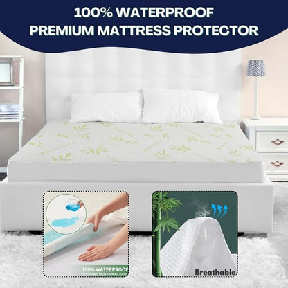 Bamboo Cooling Mattress Protector - Image 2