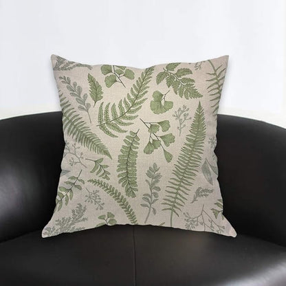 AOYEGO Green Leaves Throw Pillow Cover Herbs Fern Botanical Foliage Vegetation - Image 2