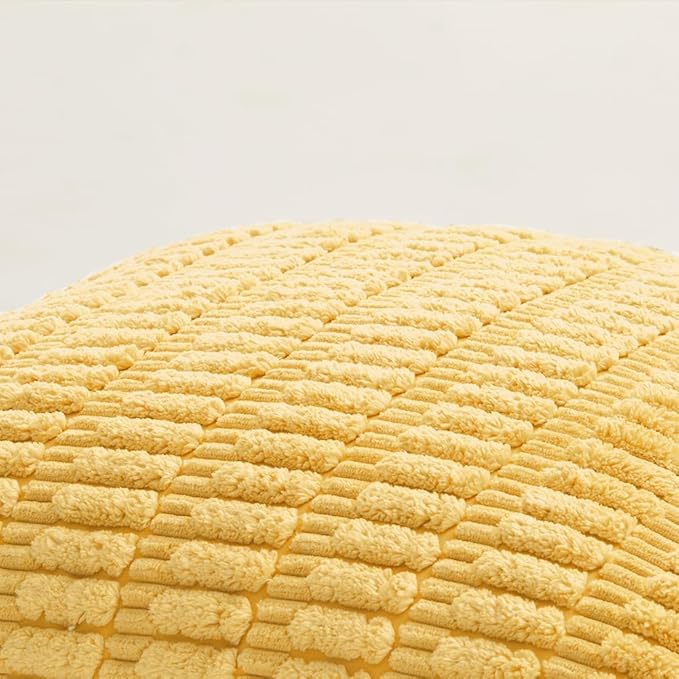 Fancy Homi 4 Packs Yellow Lumbar Decorative Throw Pillow Covers 12x20 Inch - Image 5