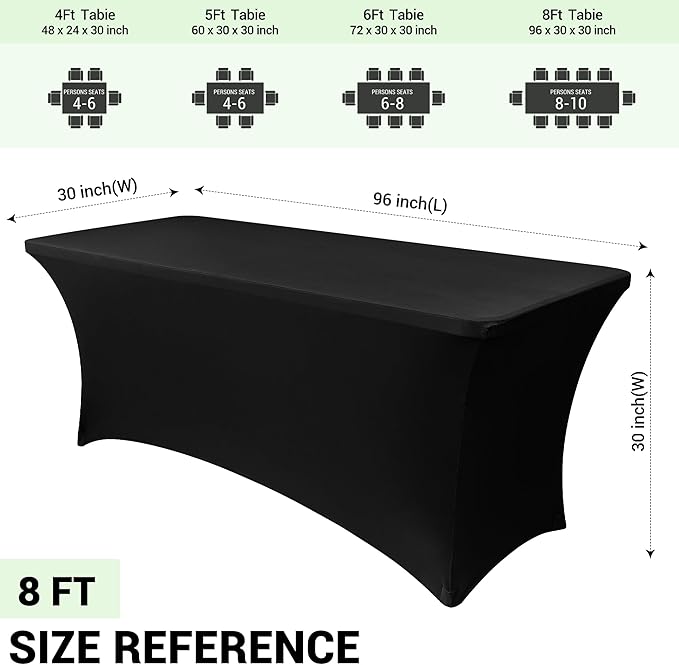 Obstal 8ft Stretch Spandex Table Cover - Image 4