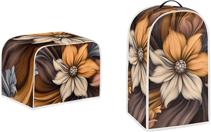 Vintage Flower Floral Pattern Appliance Covers Set Washable Kitchen Blender by Pointodoor