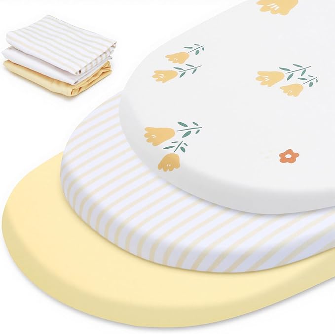 3 Pack Stretchy Bassinet Sheets by Haleeone