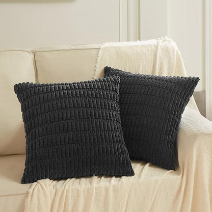 Fancy Homi 4 Packs Boho Black Decorative Throw Pillow Covers 16x16 Inch - Image 6