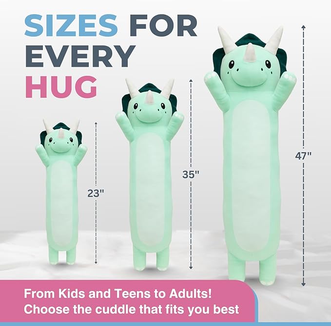 Plush Body Pillow for Kids | Long Stuffed Animal Cuddle Pillow | Soft Hugging - Image 6