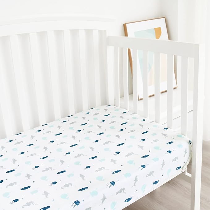 Crib Sheets for Boys or Girls 4 Pack, Baby Crib Sheets 52'' x 28'' for Standard - Image 7