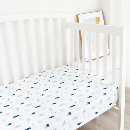 Crib Sheets for Boys or Girls 2-Pack, Fitted Crib Sheet 52'' x 28'' for - Image 7