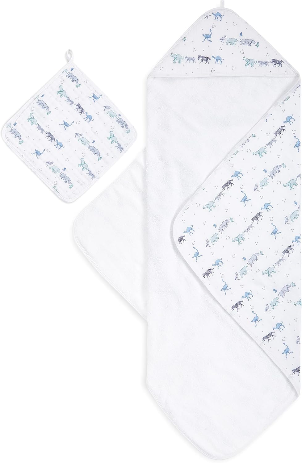 aden + anais muslin backed hooded towel set, main product view