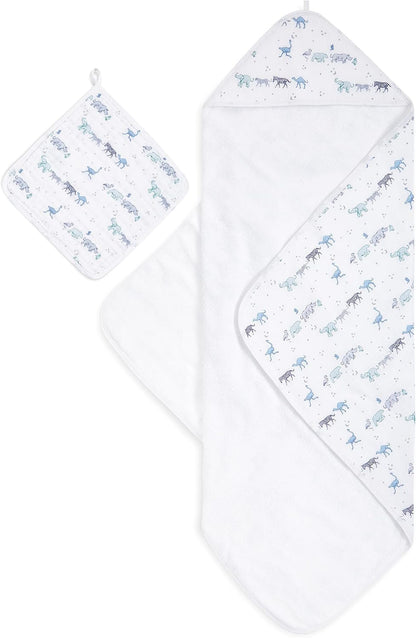 aden + anais muslin backed hooded towel set, main product view