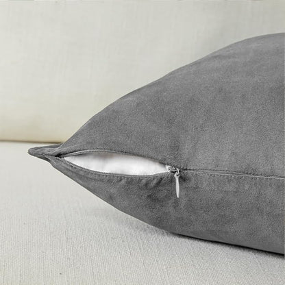 Fancy Homi 2 Packs Dark Gray Decorative Throw Pillow Covers 18"x18", Modern - Image 3