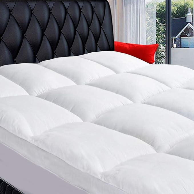 COONP California King Mattress Topper, Extra Thick Pillowtop, Cooling Plush by COONP