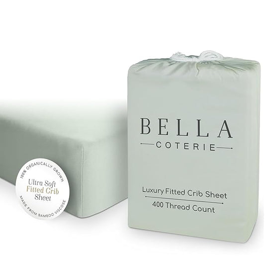 Bella Coterie Luxury Bamboo Viscose Crib Sheet | Organically Grown | Ultra Soft by BC