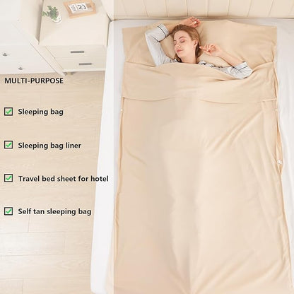 Sleeping Bag Liner Camping Adult Sleep Sack Lightweight Travel Sheet - Image 5