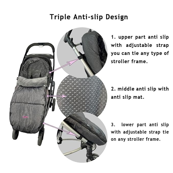 Toddler Stroller Footmuff Cosy Toe Buggy Pushchair Sleeping Bag, Easy Open & - Image 5