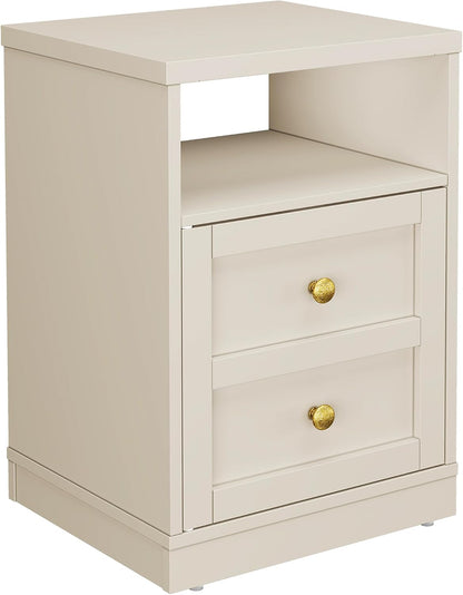 royalcraft beige nightstand with storage shelf and door, view 9