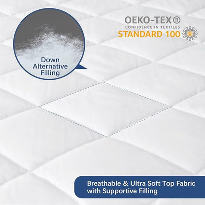 Twin XL Mattress Topper Pad Protector Quilted Waterproof, Absorbent Twin Extra - Image 3