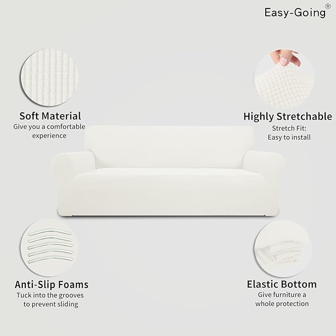 Easy-Going Stretch Sofa Slipcover 1-Piece Sofa Cover Furniture Protector Couch - Image 3