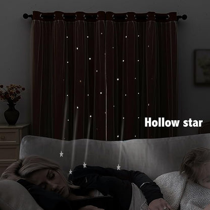 indistar Star Cutout Kids Window Blackout Curtains - Image 3