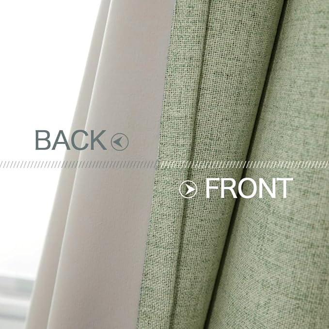 MIULEE Linen Texture 90 Inches Curtains - Image 6