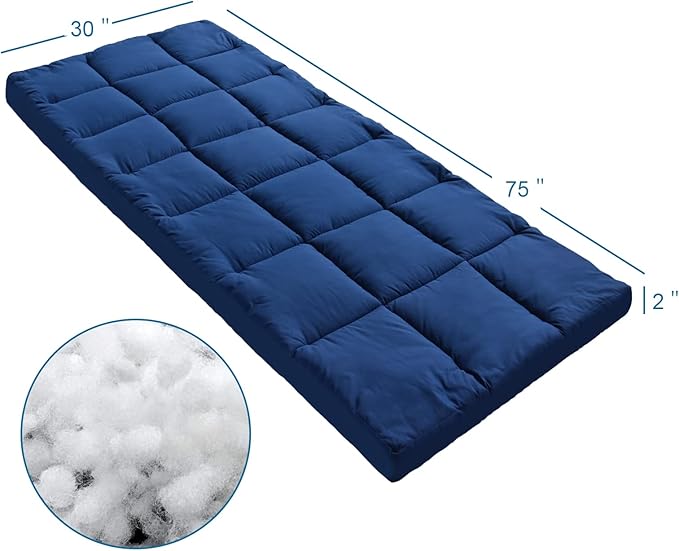Cot Mattress Topper, Foam Quilted Pads - Image 5