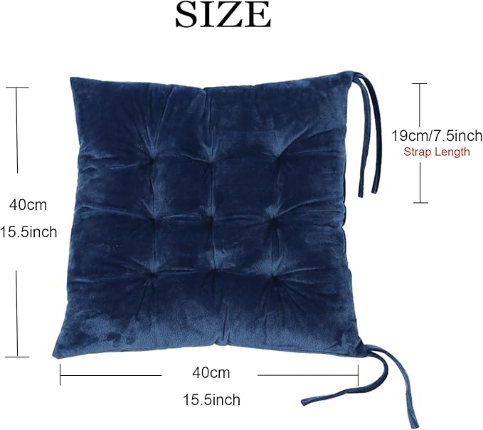 6 Pack Square Seat Cushion Chair Pads - Image 2