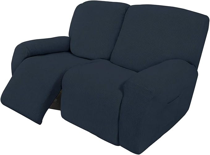 Easy-Going 6 Pieces Recliner Loveseat Stretch Sofa Slipcover Sofa Cover by Easy-Going