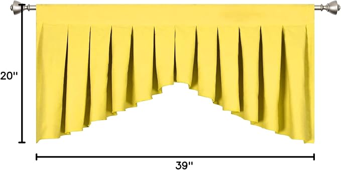 Valances for Living Room Brilliant Yellow Blackout Rod Pocket Valances for - Image 9