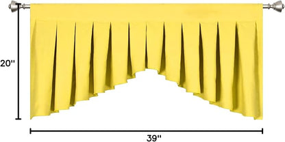 Valances for Living Room Brilliant Yellow Blackout Rod Pocket Valances for - Image 9