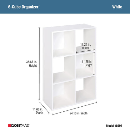 closetmaid cubeicals 6 cube storage shelf organizer bookshelf, close-up detail