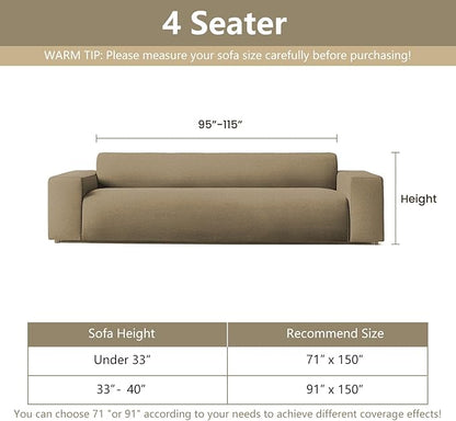 MYSKY HOME Couch Covers for 3 Cushion Couch Sofa, Sectional Couch Cover L Shape - Image 6