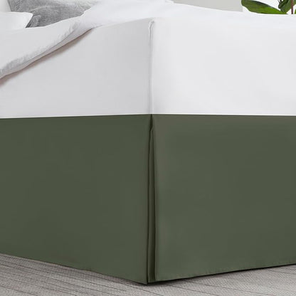 Nestl Olive Green Bed Skirt Queen Size - Image 2