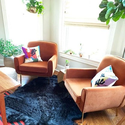 Matisse Coral Pillow Cover | Orange Modern Pillows | Modern Chair Cushion| - Image 4