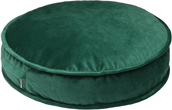 Round Floor Pillow Cover Velvet Throw Seating Pouf Yoga Meditation Cushion by YIUOR