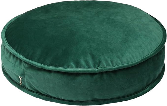 Round Floor Pillow Cover Velvet Throw Seating Pouf Yoga Meditation Cushion by YIUOR