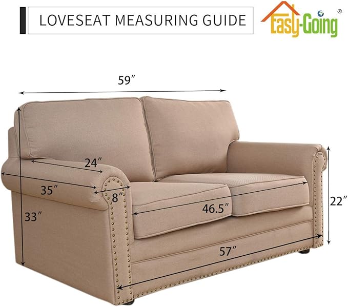 Easy-Going Stretch Loveseat Slipcover 1-Piece Sofa Cover Furniture Protector - Image 5