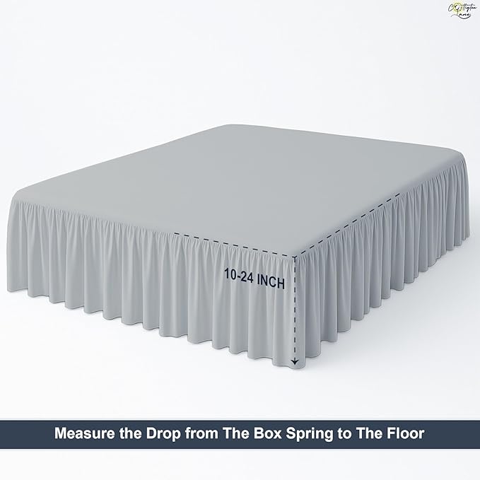 Cottington Lane Ruffled Bed Skirt Queen Size - Image 5