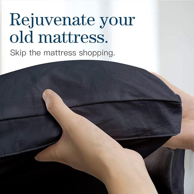 COONP Full Mattress Topper, Extra Thick Pillowtop, Cooling Plush Mattress Pad - Image 4