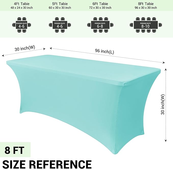 Obstal 6 Pack Stretch Spandex Table Covers - Image 4