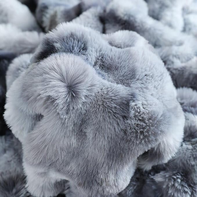 Faux Fur Throw Blanket for Couch Cozy Fuzzy Soft Plush Thick Fluffy Fleece - Image 7