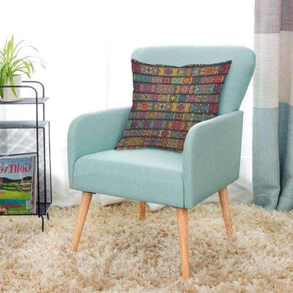 AOYEGO Bohemian Throw Pillow Cover Patchwork Floral Collage Ethnic Colorful - Image 3