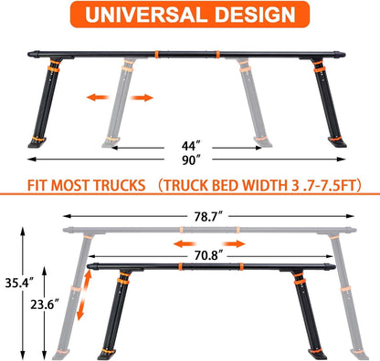 universal truck ladder rack, aluminum ladder rack for shown in use