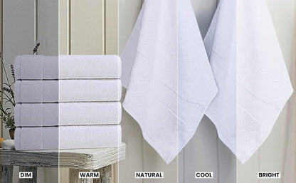 utopia towels 6 pack medium bath towels, 24x48 showing dimensions