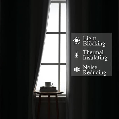 Estelar Textiler Green and Greyish White Blackout Curtains - Image 3