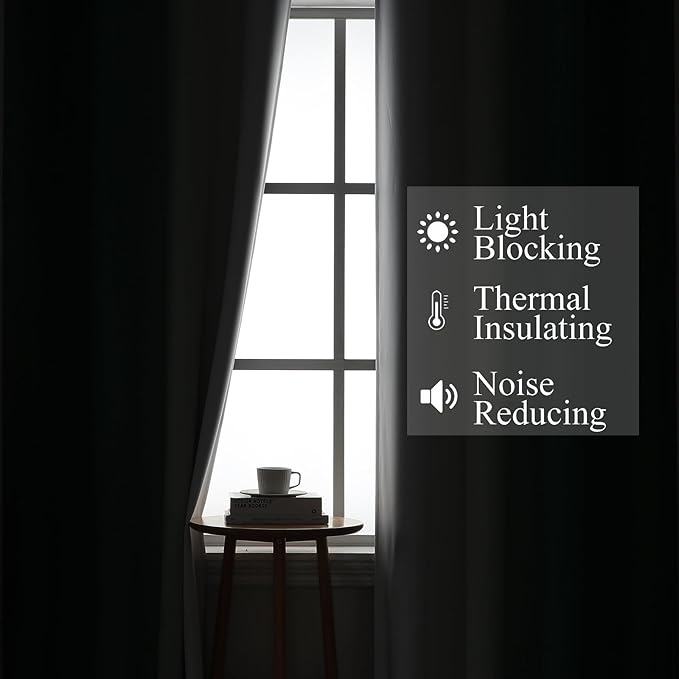 Estelar Textiler Green and Greyish White Ombre Blackout Curtains 54 Inch Length - Image 3