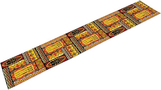 African Totems Table Runner, African American Kwanzaa Black History Month - Image 3