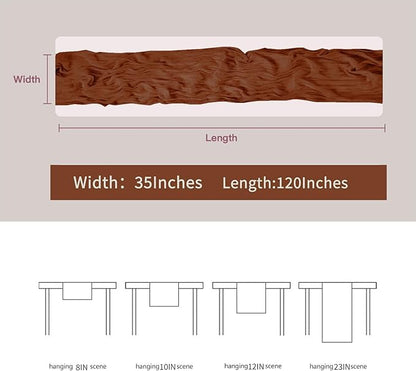 BALCONY & FALCON Terracotta Cheesecloth Table Runner 10FT 120 Inch Rustic & - Image 3