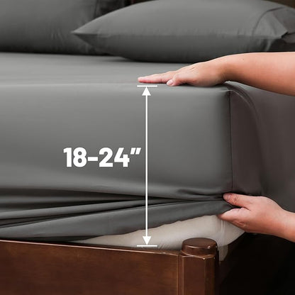 Extra Deep Pocket King Sheets 18-24 Inch 1000 Thread Count 100% Egyptian Cotton - Image 5
