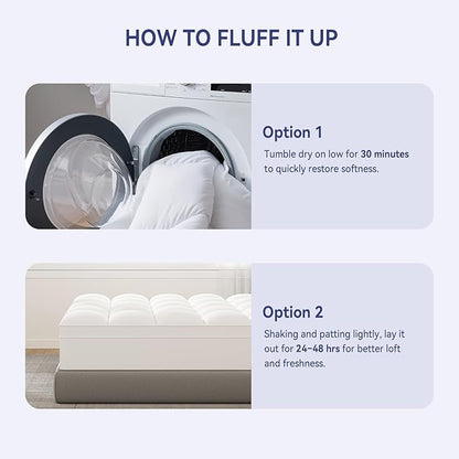 ELEMUSE Super/Olympic Queen Mattress Topper - Image 6