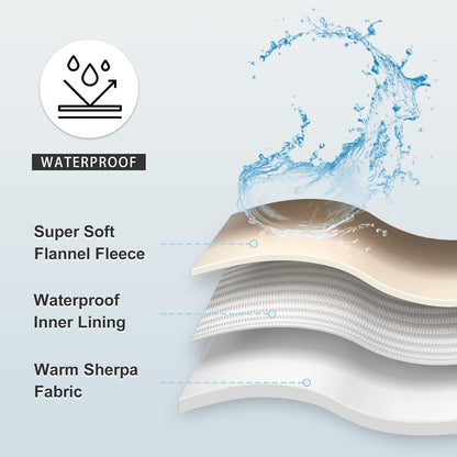 soft waterproof blanket for bed couch sofa, dark showing dimensions
